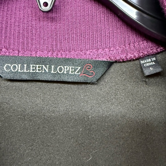 Colleen Lopez "Dream Weaver" Laser-Cut Faux Leather Bomber Jacket - Picture 7 of 9